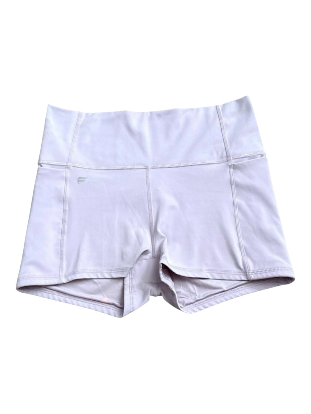 Fabletics Shorts Womens M Oasis PureLuxe High Waisted 2" Lavender Yoga Pockets